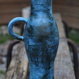 Pitcher - vase by Jacques Blin blue 1950