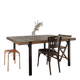 Tortuga table design 180 x 90 cm, made of mango wood and steel.