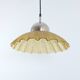 Vintage glass and metal pendant light, 1980s
