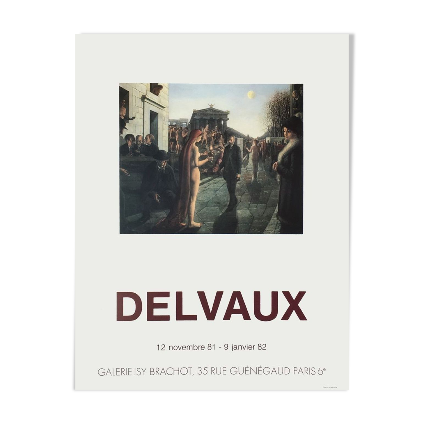 Paul Delvaux poster 1981