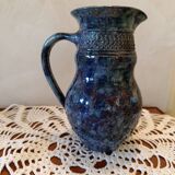 Tonin blue stoneware pitcher