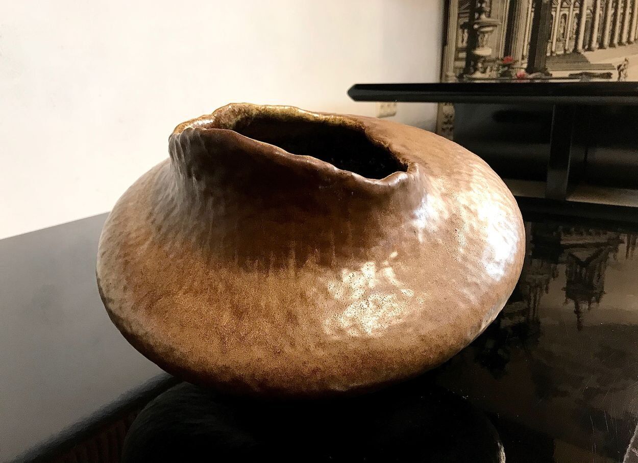 Sculptural Studio Ceramic art vase by Atelier Sorembe, Germany 1970
