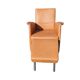 Armchair + matching ottoman – leather – 2000