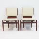 Pair of modernist Italian wooden accent chairs by Barovero.