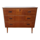 Vintage Scandinavian teak chest of drawers with 3 drawers – 1960s