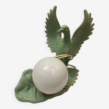 Dove & opaline art deco lamp