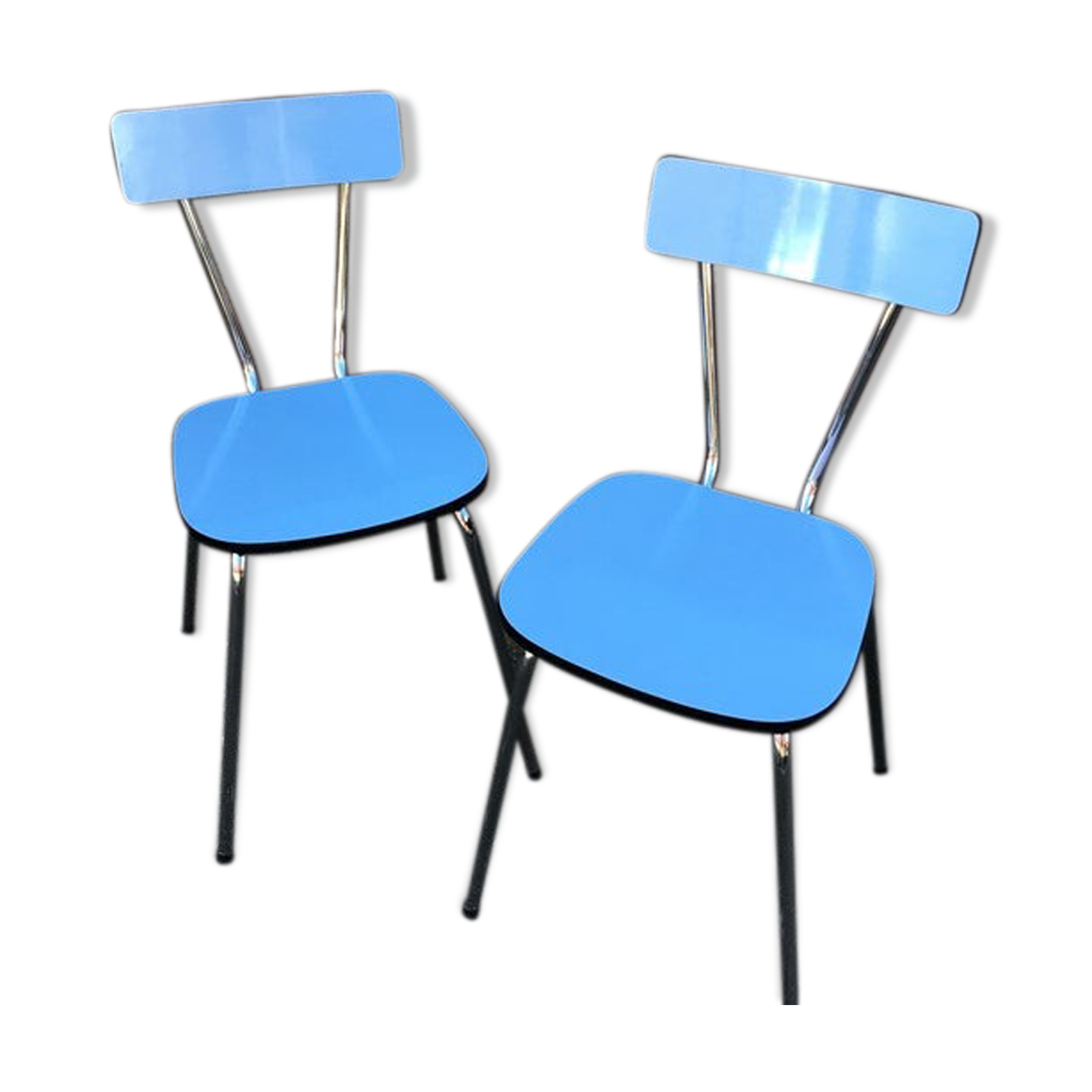 Pair of chairs in vintage formica 1960