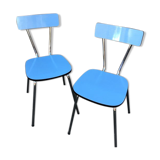 Paire de chaises en formica vintage 1960