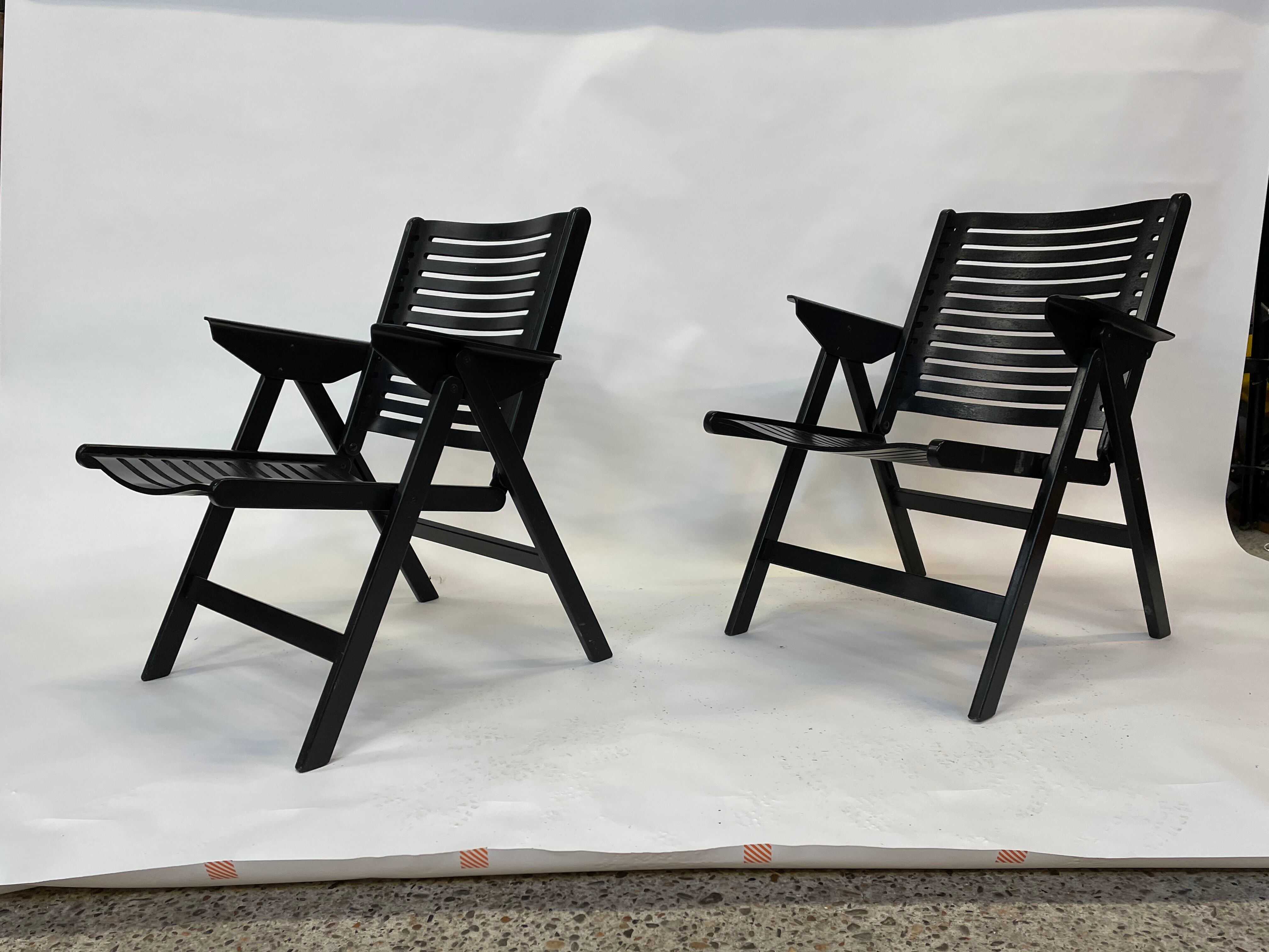 Niko Kralj Slovenian Rex Plywood Folding Chair for Stol 1950s in Black