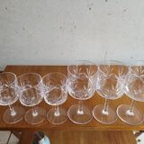 Set of 6 crystal walking glasses