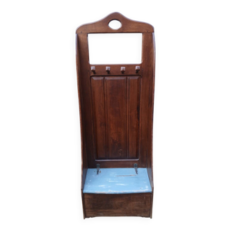 Porte manteau coffre en bois