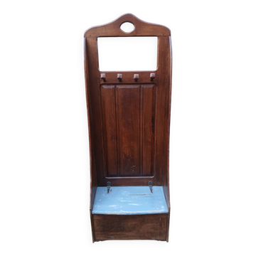 Porte manteau coffre en bois