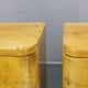 Pair of 1940s Czechoslovak Art Deco nightstands with painted maple imitation finish