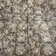 Vintage Togo pouf in brown Liberty print velvet with floral pattern by Ligne Roset (rare)