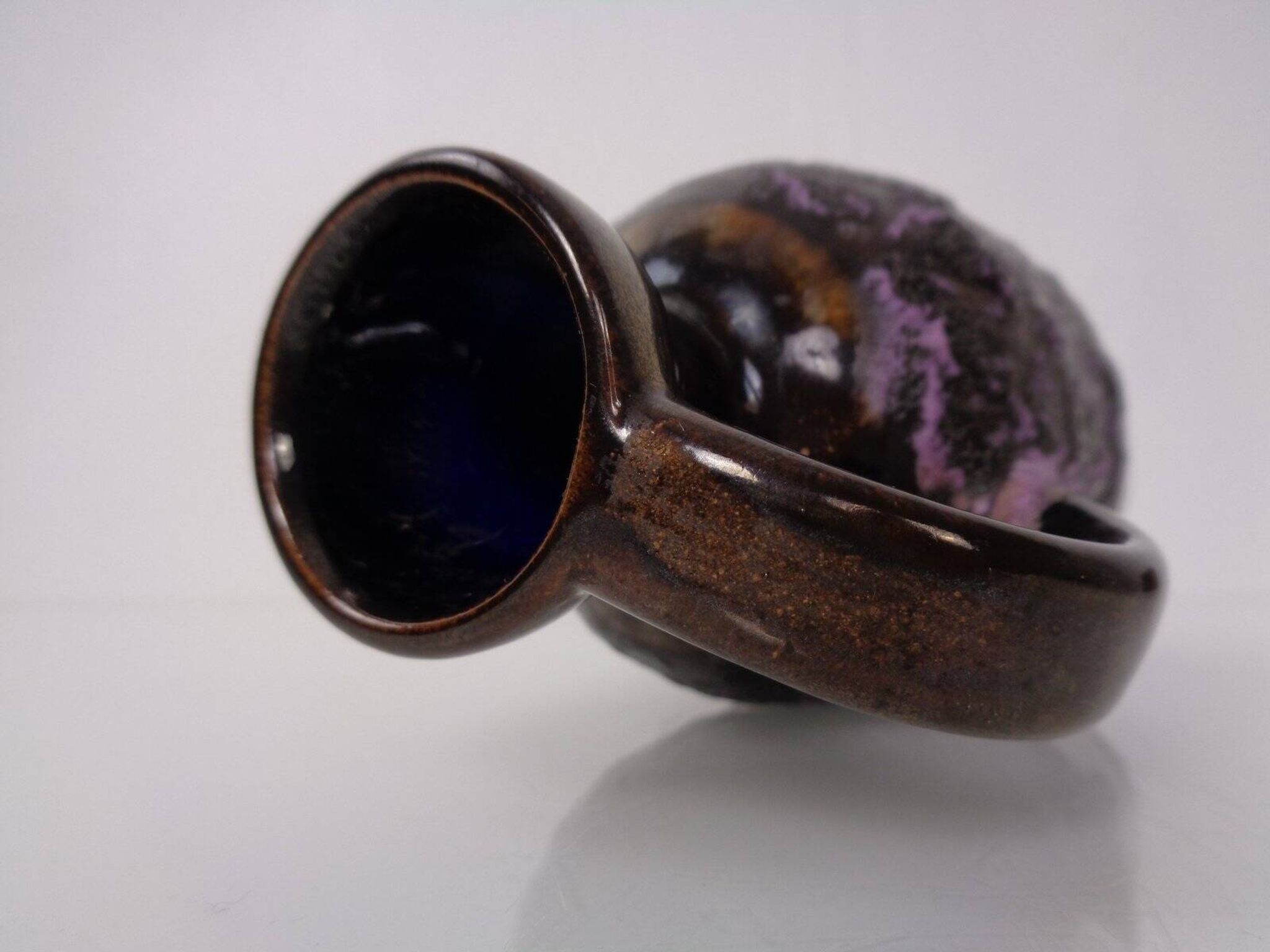 Purple & Gold Lava 321/3 Ceramic Vase from Ruscha, 1960s