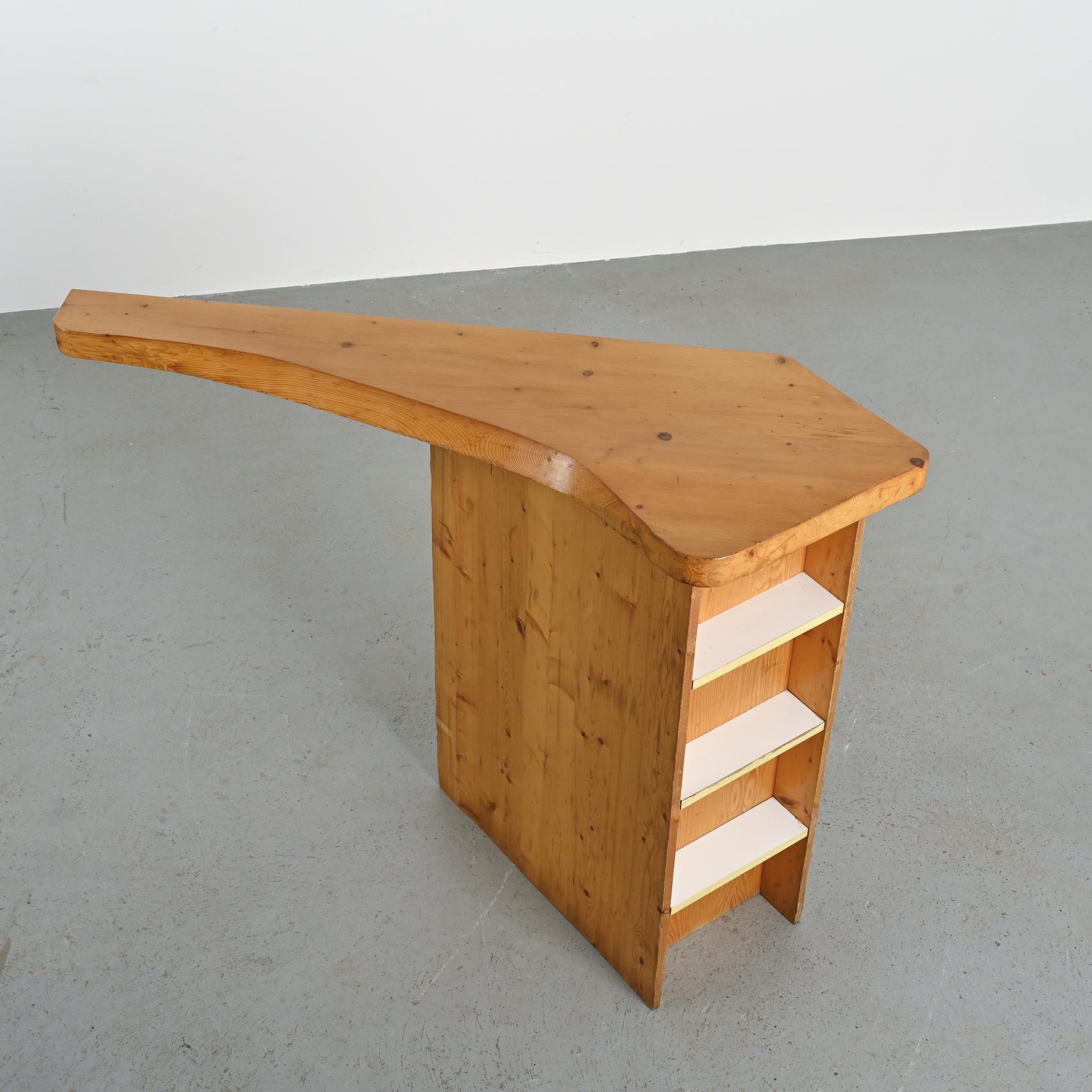 Bar by Charlotte Perriand, Aiguille Rouge Residence, Arc 2000, circa 1979