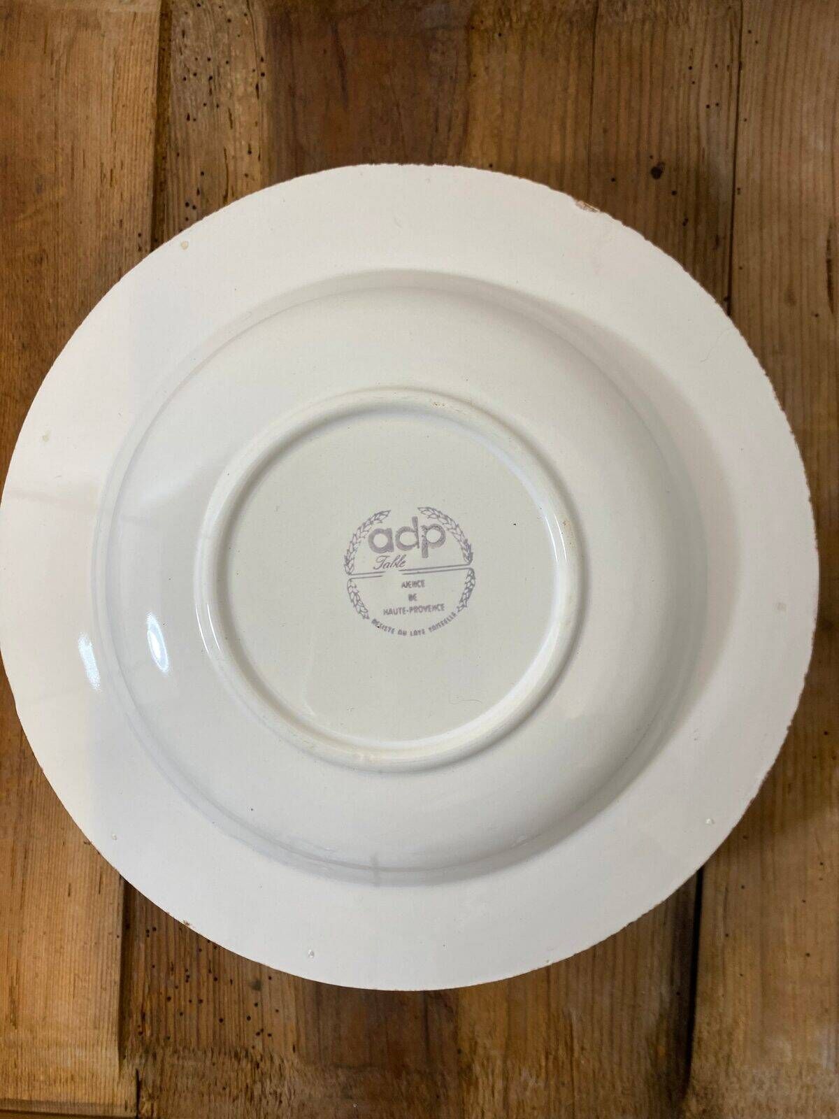 Set of 5 botanical deep plates, ADP Haute Provence