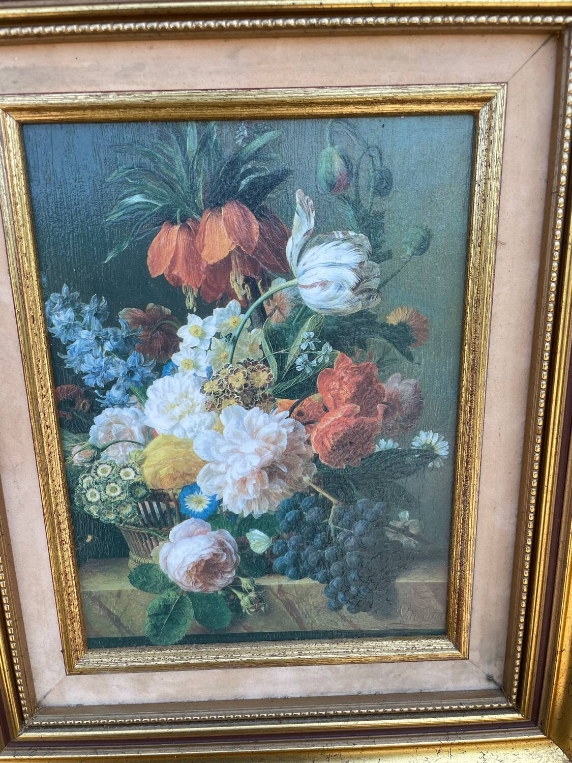 2 Tableaux Bouquet de fleurs en vase signes