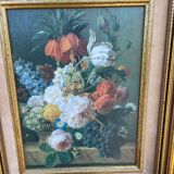 2 Tableaux Bouquet de fleurs en vase signes