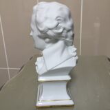 Bust Mozart biscuit porcelain from Limoges