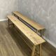 Pair of solid wood farmhouse benches (alder)