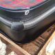 Vintage suitcase in red and skai Scottish fabric