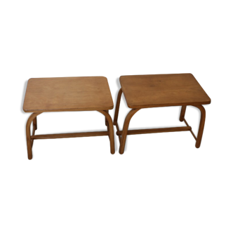 2 mini side tables / wooden harness