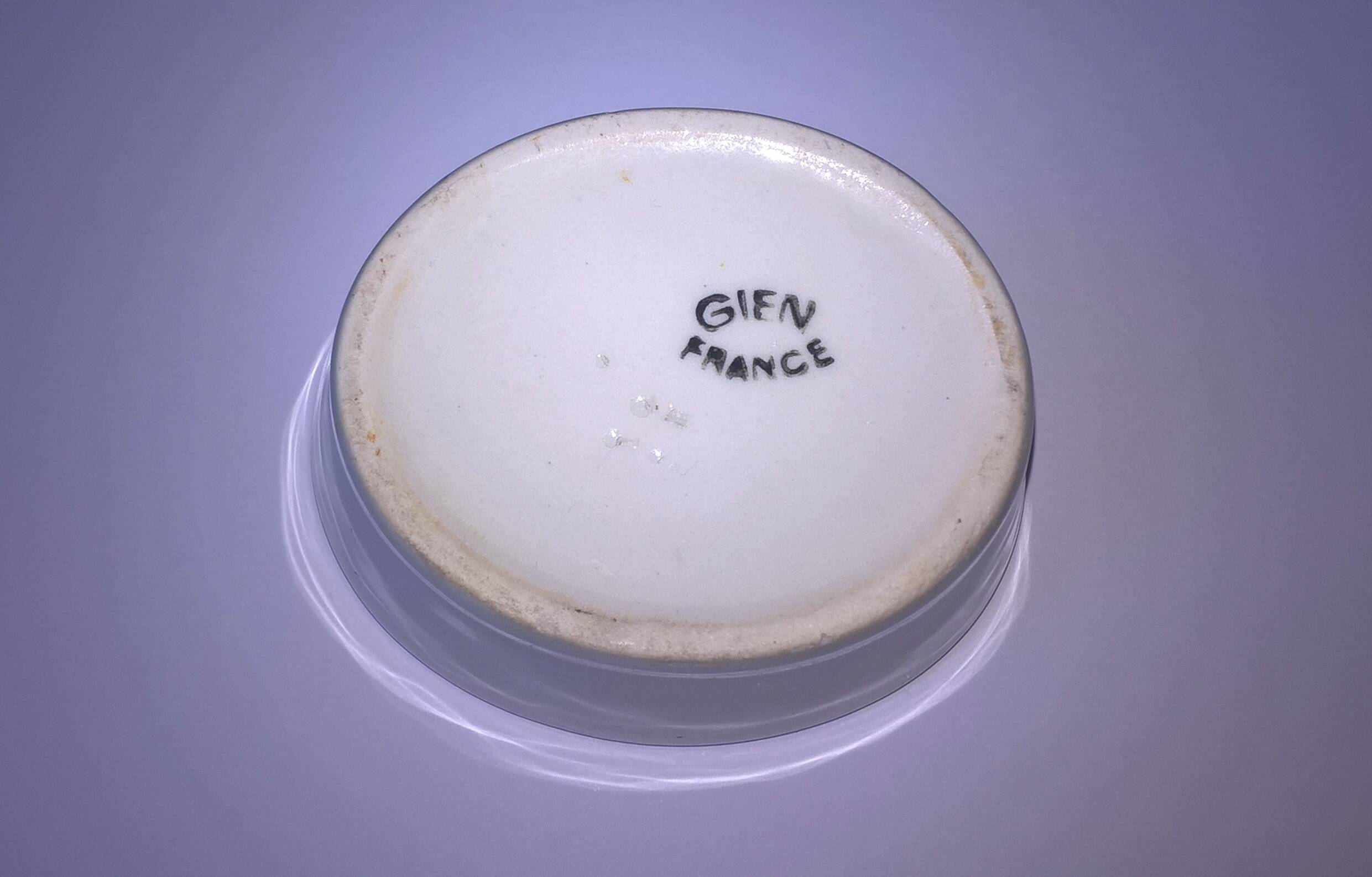 Minimalist vintage egg cup Faience de Gien