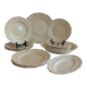 Old Sarreguemines Ivory Carved Service