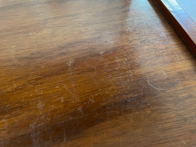 Teak sofa end table 1950 France