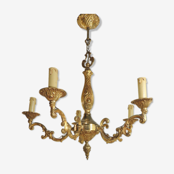 Bronze chandelier, signed Ghidini