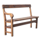vintage wooden church bench, old wooden bench, bench, entrance hall, interior decoration