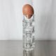 set of 3 glass egg cups by Joe Colombo