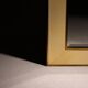 Lacquered Goatskin Parchment Wall Mirror by Aldo Tura | Italy 1970s