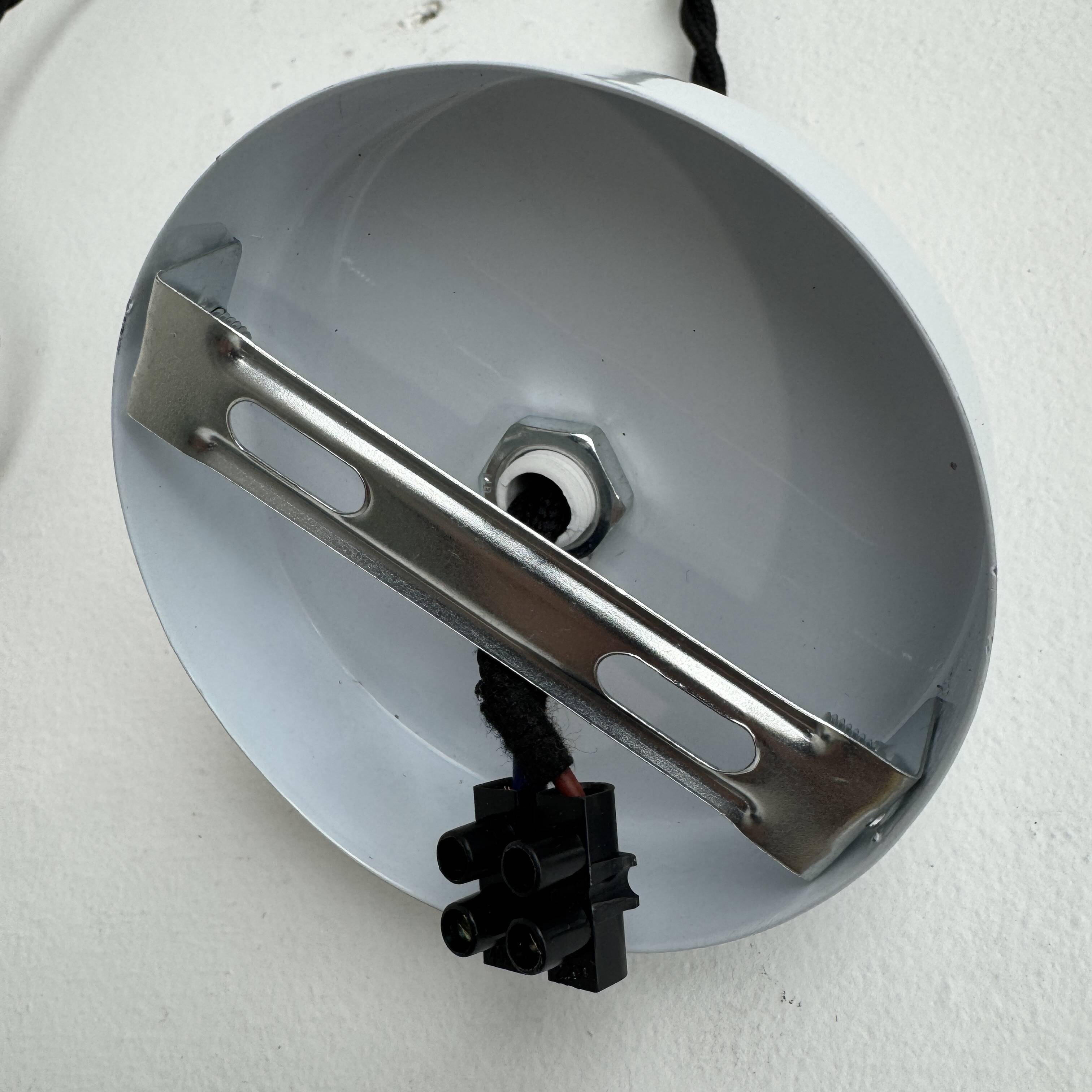 Vintage opaline suspension light from the 1970s