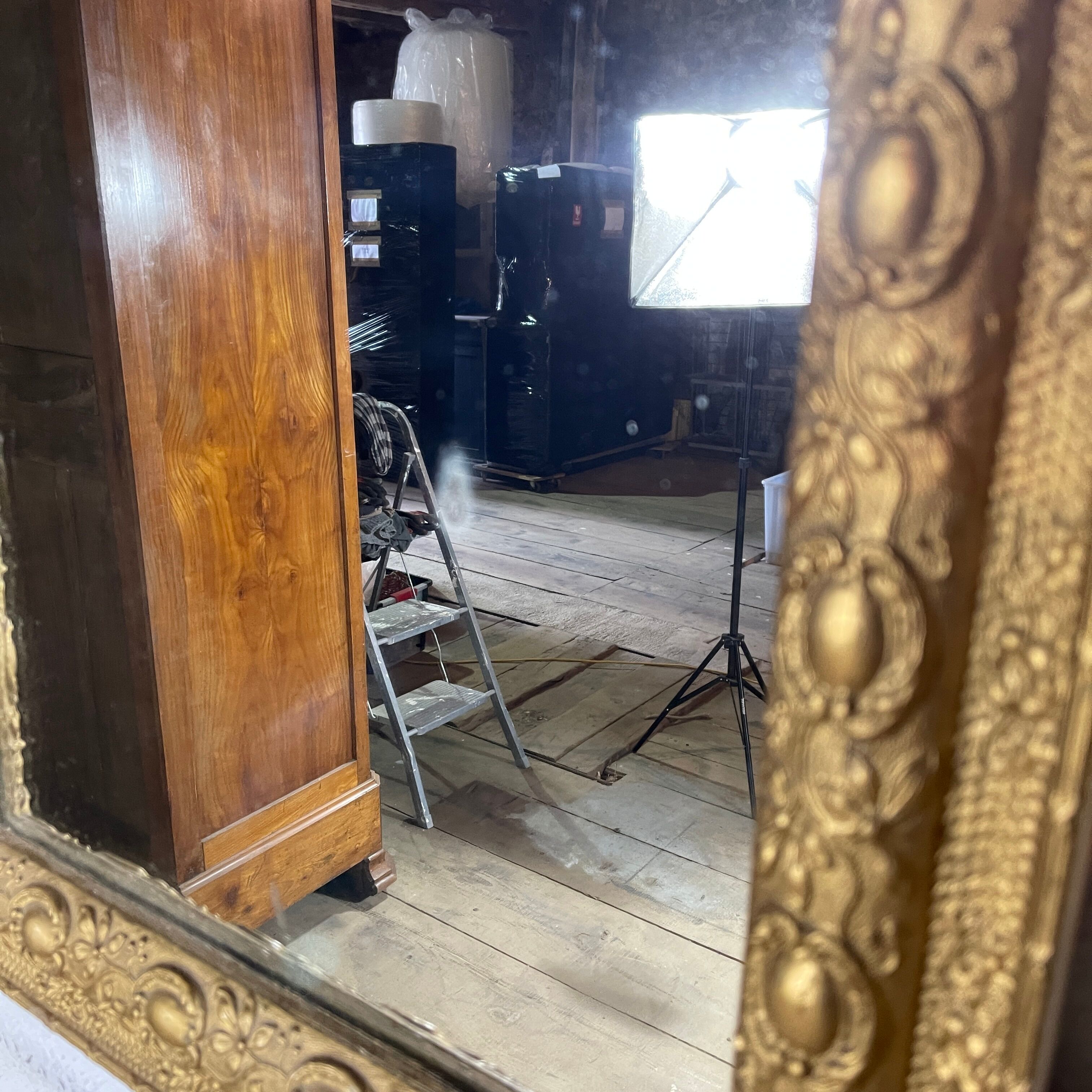 Golden baroque mirror