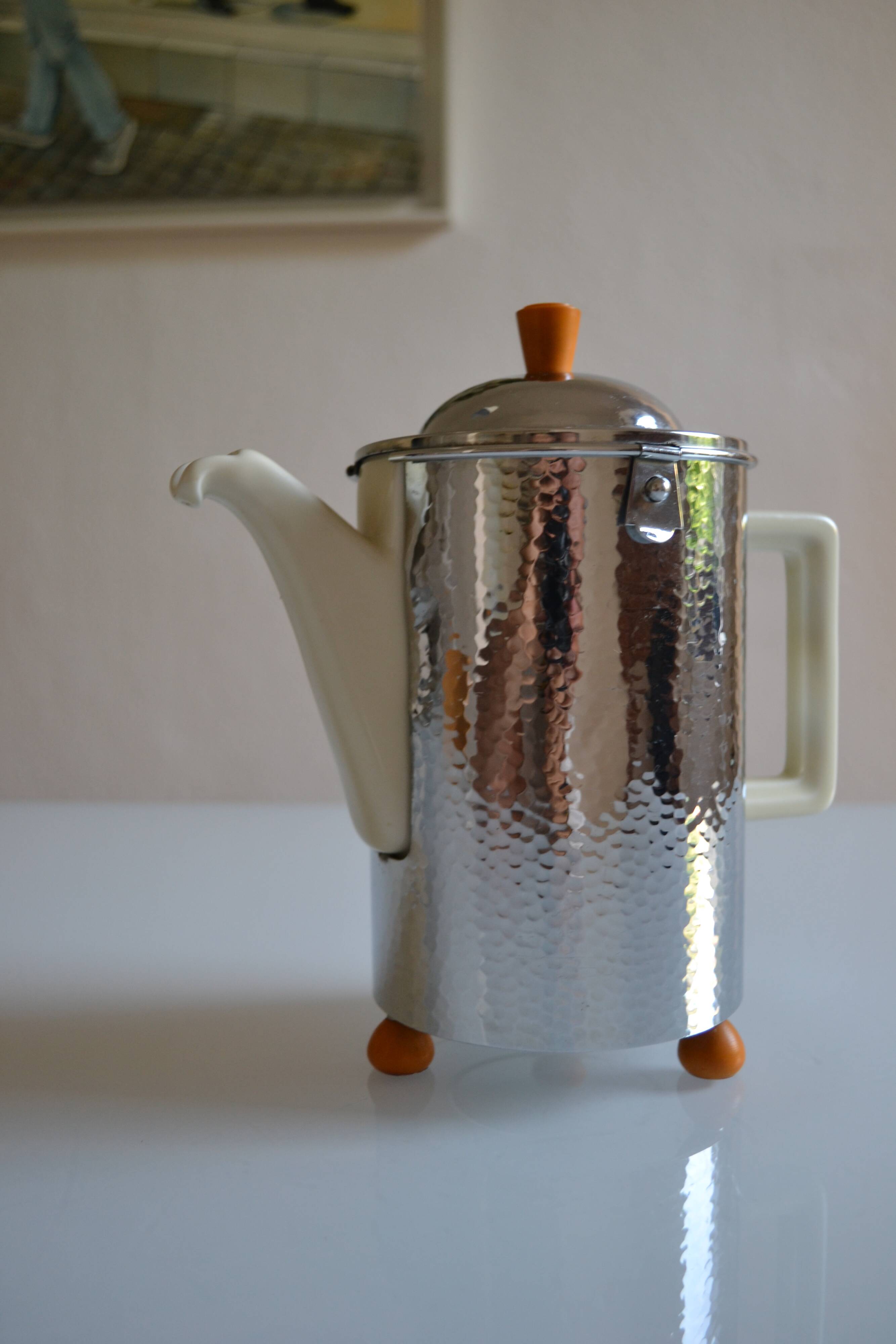 WMF Bauscher Weiden Germany 1930 Art Deco Bauhaus Teapot 1 liter