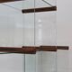 Gallotti & Radice Italian glass and wood bookcase 1980s