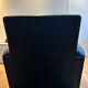 Club armchair in black leather