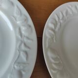 Lot de 2 assiettes porcelaine Limoges décor Riviera