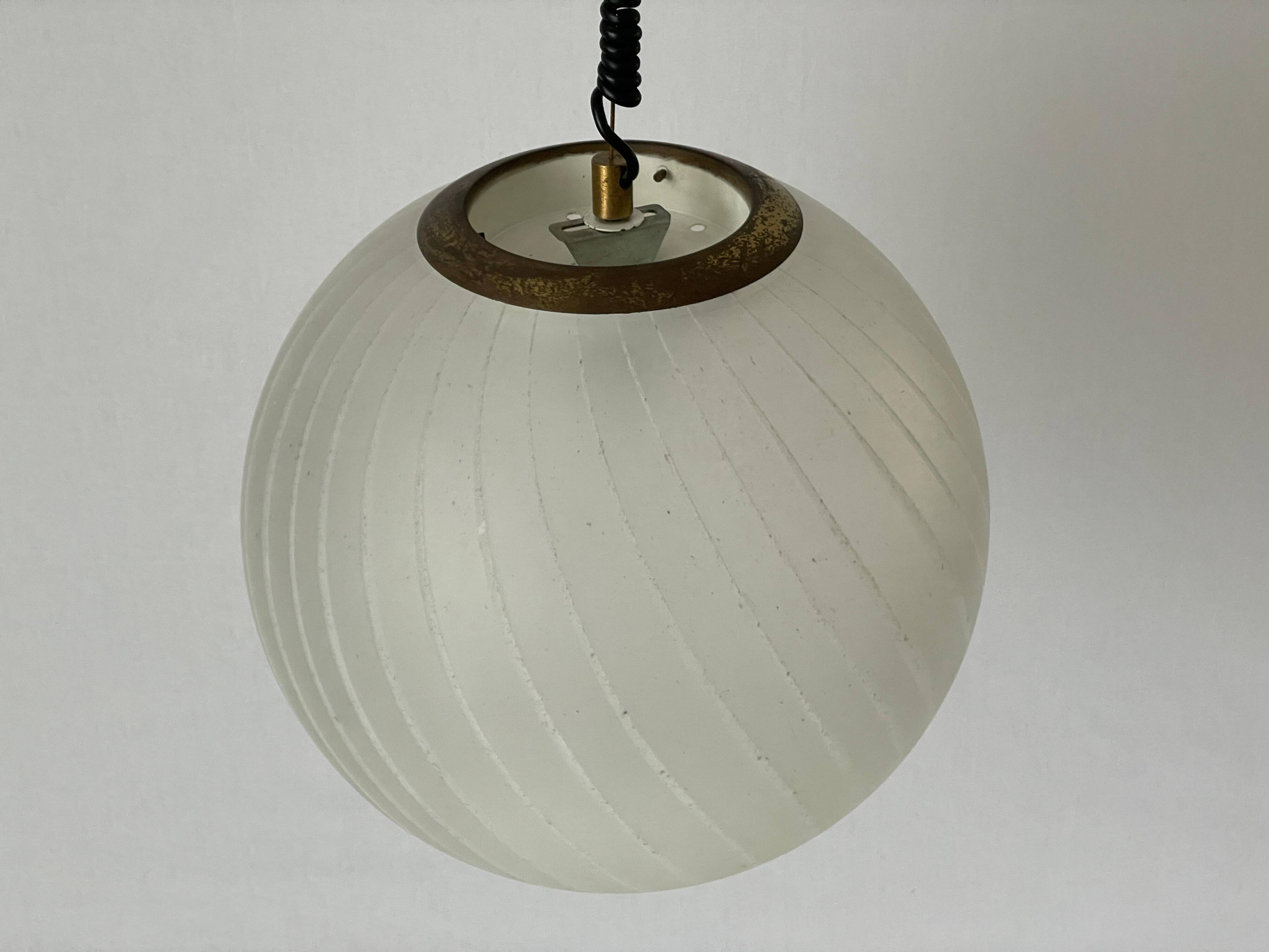 Italian suspended glass lamp Ball and Ball, 1960s, Italy