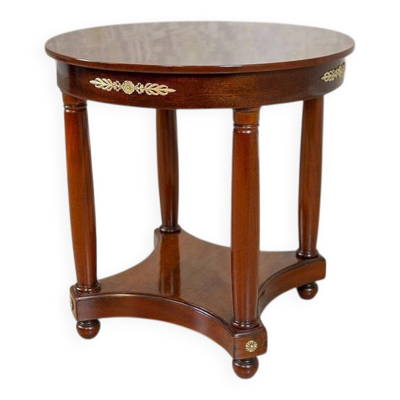 Table d'appoint ovale en acajou Biedermeier de la fin du 19e siècle, années 1890.