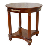 Table d'appoint ovale en acajou Biedermeier de la fin du 19e siècle, années 1890.