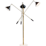 Italian floor lamp balance 3 arms black