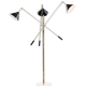 Lampadaire italien balancier 3 bras noir