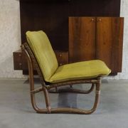 Bamboo, Rattan en Canvas Lounge Chairs from Van Sun Expo LTD, Norway, 1960s, Set of 2