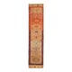 Tapis coureur vintage en laine et coton turc noué à la main orange 82x382