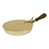 Butler Ashtray Marked Carl Aubock in Brass with Lid and Handle, Vienna, 1950s