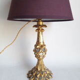 Lamp foot gilded wood