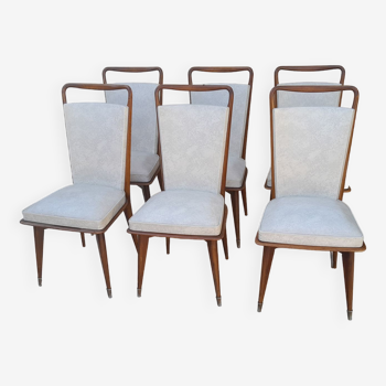 6 vintage dining room chairs from the 50s and 60s